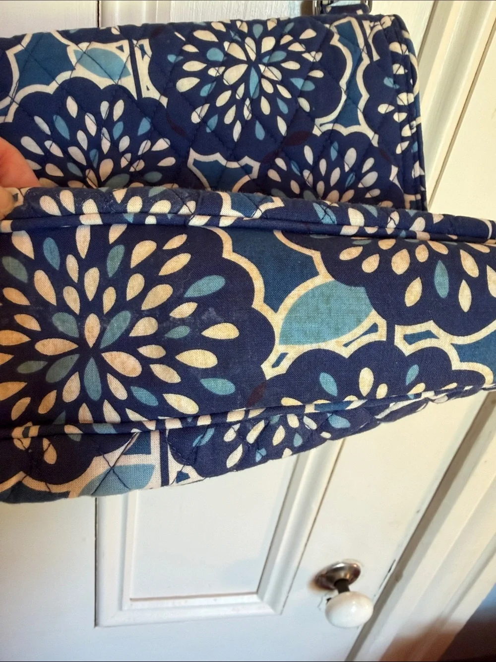 Vera Bradley Blue Floral Crossbody Shoulder Bag - Picture 8 of 9